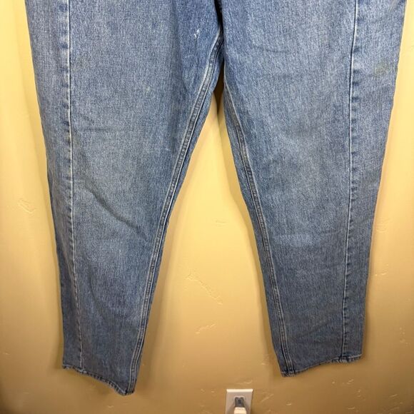 Abercrombie & Fitch Ultra High Rise 90’s Straight Leg Denim Jean Size 32/14L - Picture 3 of 5